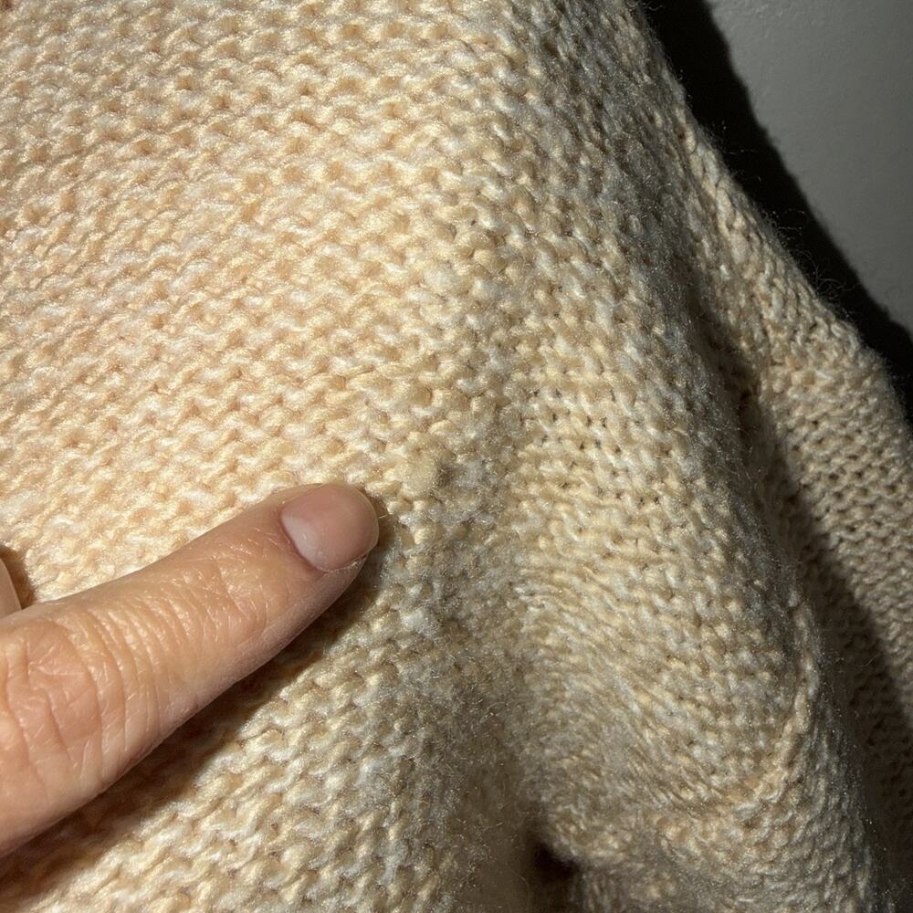 Haven Well Within Marled Turtleneck Sweater Woman’s Size S Beige Chunky Knit - Picture 9 of 10